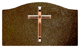 DASHELL-510-BZ-SH-BR Bronze Single Cross Shimmer Brown Background